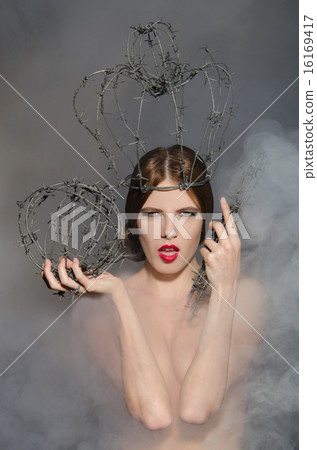 Queen in fog with symbols power of wire Queen in fog with symbols power of wire 16169417