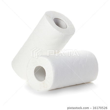 Rolls of paper towels, isolated on white  16170526