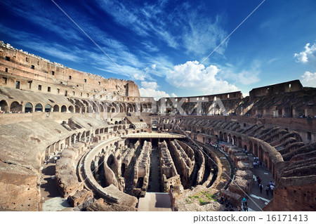inside of Colosseum in Rome, Italy inside of Colosseum in Rome, Italy 16171413