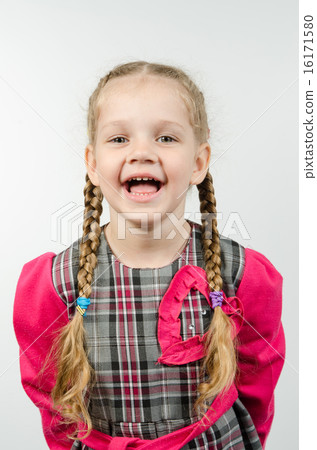 Half-length portrait of a smiling girl four years 16171580