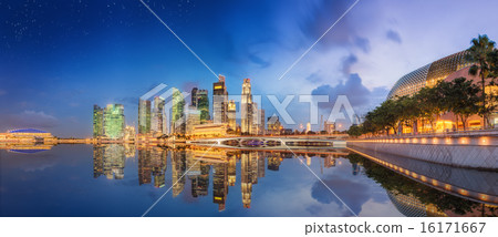 Singapore Skyline and view of Marina Bay Singapore Skyline and view of Marina Bay 16171667