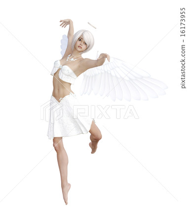 Cute angel perming 3DCG illustration material Cute angel perming 3DCG illustration material 16173955