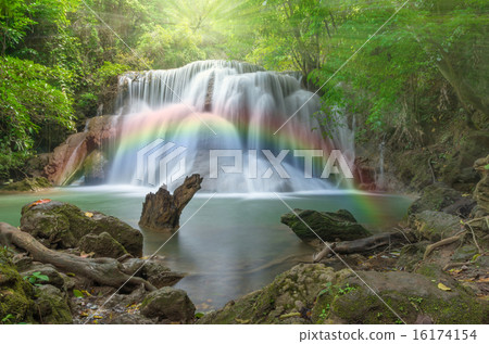 Beautiful waterfall in the forest 16174154