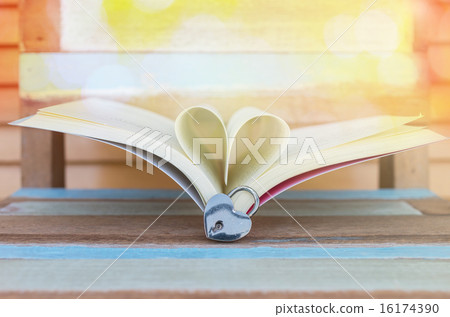 Heart shaped padlock with Heart book Heart shaped padlock with Heart book 16174390