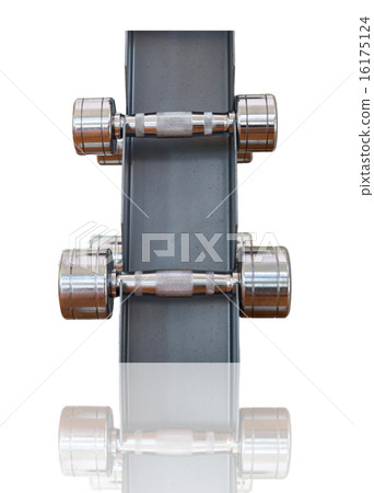 dumbbells on white background 16175124
