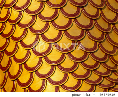 Closeup scale golden dragon background 16175636