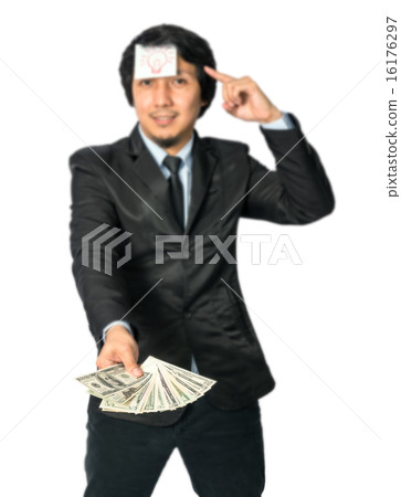 Asian Business getting the light bulb idea with earn the United 16176297