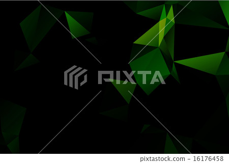 Black and glowing green triangles vector Black and glowing green triangles vector 16176458