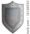 coat of arms metal knight shield isolated with clipping path included 16188562