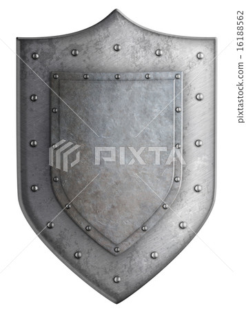 coat of arms metal knight shield isolated with clipping path included 16188562
