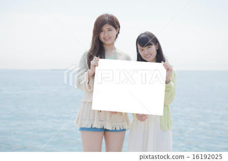 Girls with message board Girls with message board 16192025