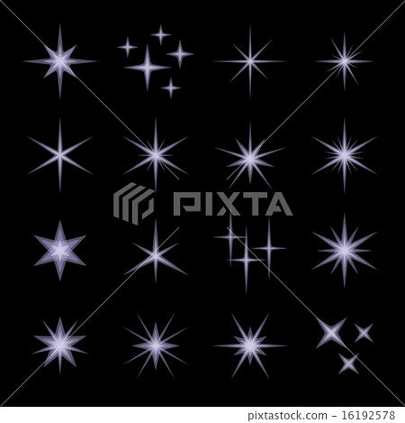 Light Glow Flare Stars Effect Set. Light Glow Flare Stars Effect Set. 16192578