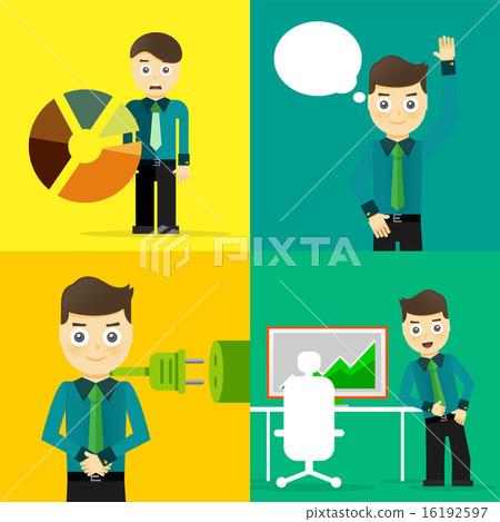 Set of businessman pose character concepts Set of businessman pose character concepts 16192597