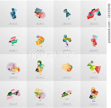 Modern geometric design temlates, universal diagram, banner, number options, workflow layout, steps Modern geometric design temlates, universal diagram, banner, number options, workflow layout, steps 16192646