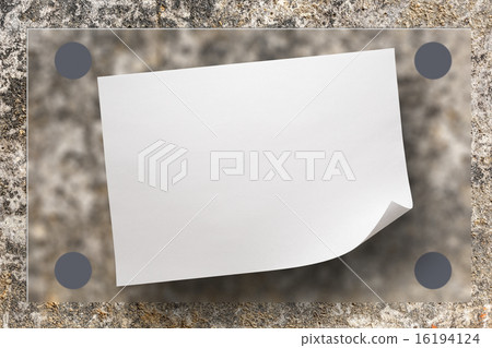 Blank paper on dry soil Blank paper on dry soil 16194124