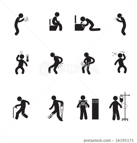 People sick icons - Stock Illustration [16195171] - PIXTA