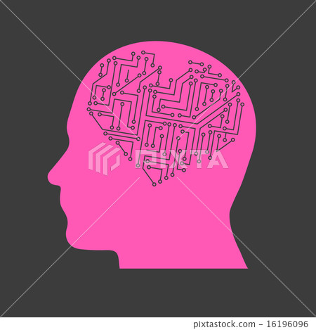 electric heart in head technical design banner electric heart in head technical design banner 16196096