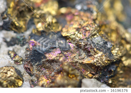 Chalcopyrite Copper iron sulfide mineral Macro. 16196376
