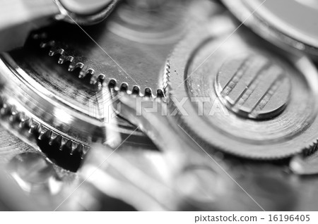 Background with metal cogwheels a clockwork. Macro Background with metal cogwheels a clockwork. Macro 16196405