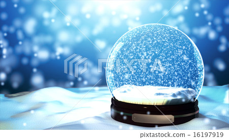 Christmas Snow globe Snowflake with Snowfall 16197919