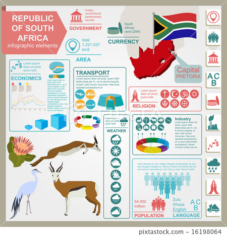 South Africa infographics, statistical data 16198064