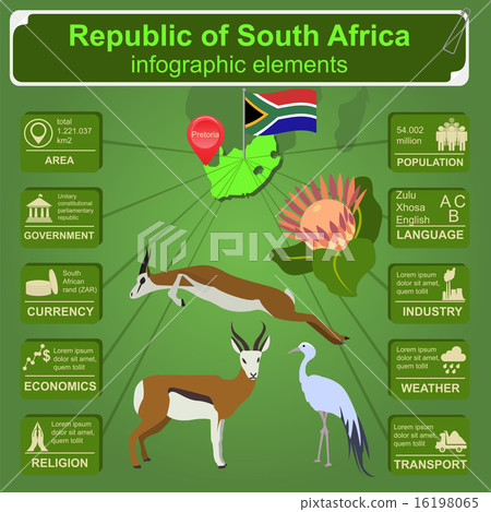 South Africa infographics, statistical data 16198065