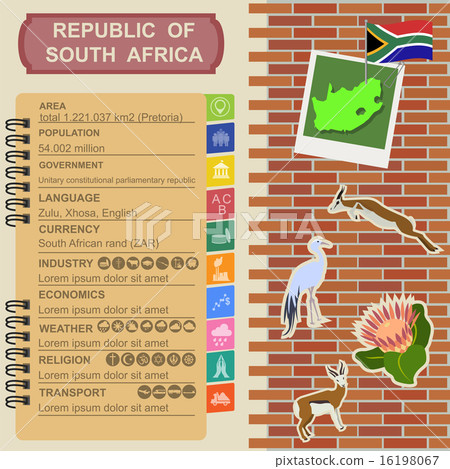 South Africa infographics, statistical data 16198067
