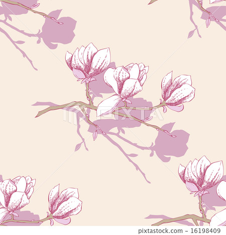 Seamless pattern with magnolia Seamless pattern with magnolia 16198409