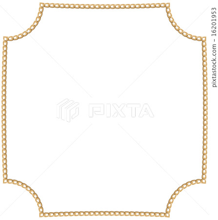 Jewelry Golden Chain of Abstract Shape Jewelry Golden Chain of Abstract Shape 16201953
