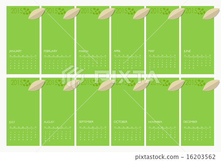 2015 calendar. Vector illustration. 16203562