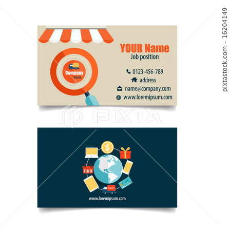 Modern business card template, Business concept 16204149