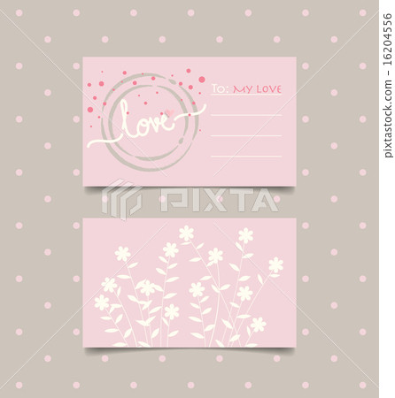 Romantic greeting card with flower background 16204556