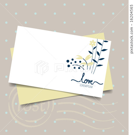 Romantic greeting card with flower background 16204565