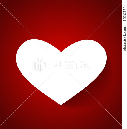 Heart paper with shadow for Valentine's day Heart paper with shadow for Valentine's day 16205794