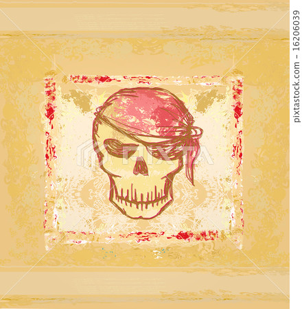 Skull Pirate - retro card 16206039