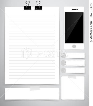 Paper sheet, Cute note papers and mobile phone Paper sheet, Cute note papers and mobile phone 16206378