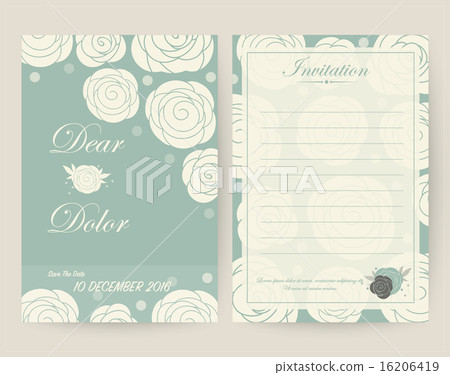 Vintage wedding invitation set design Template Vintage wedding invitation set design Template 16206419