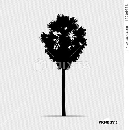 Tree silhouette. Vector illustration. Tree silhouette. Vector illustration. 16206658