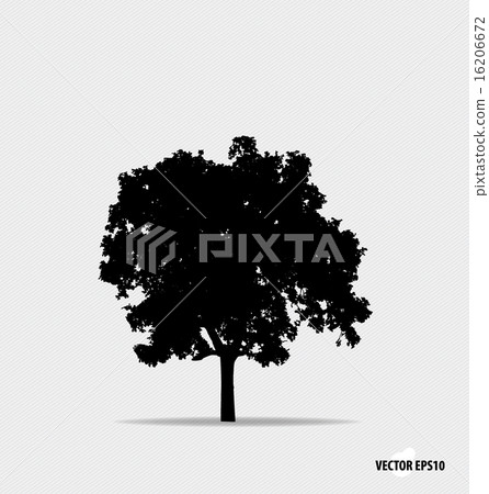 Tree silhouette. Vector illustration. 16206672