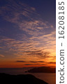Sunset stained beach 16208185