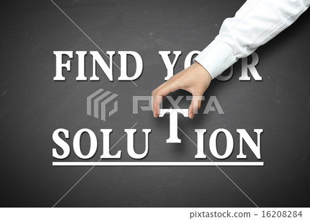 Hand holding find your solution concept Hand holding find your solution concept 16208284