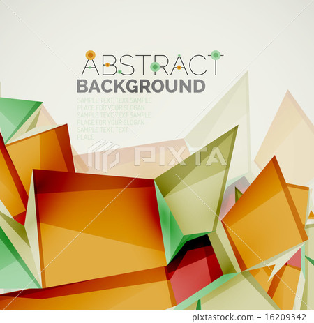 Geometric shapes with sample text. Abstract template 16209342