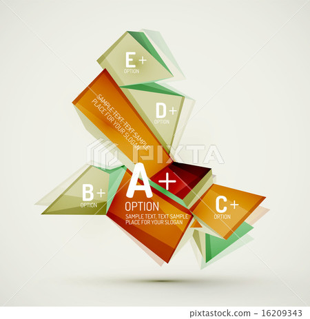 Geometric shapes with sample text. Abstract template Geometric shapes with sample text. Abstract template 16209343