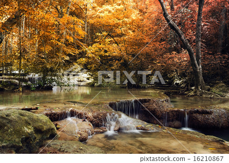 Waterfall in the forest nature background Waterfall in the forest nature background 16210867