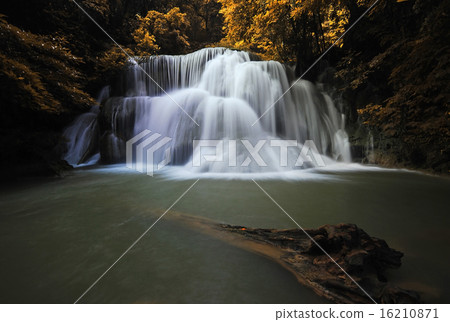 Waterfall in the forest nature background 16210871