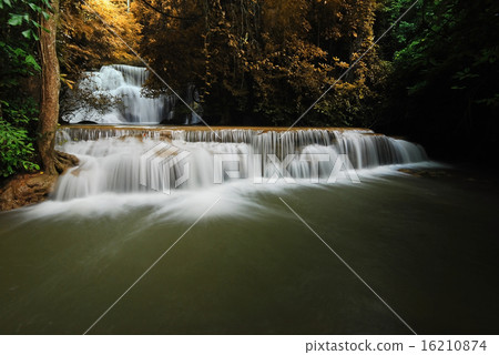 Waterfall in the forest nature background Waterfall in the forest nature background 16210874
