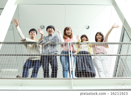 Waving hands college student 16211923