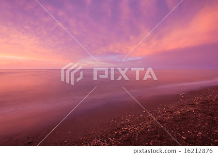 Vibrant tropical sunset at Bali indonesia Vibrant tropical sunset at Bali indonesia 16212876