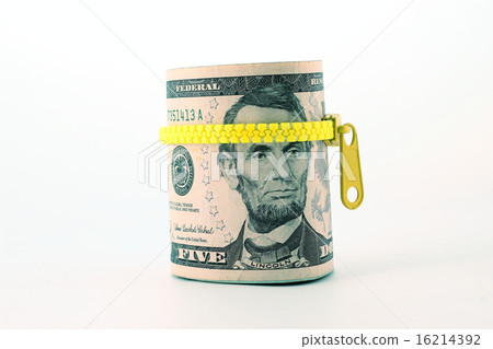 Portrait of Abraham Lincoln on the five dollar bill Portrait of Abraham Lincoln on the five dollar bill 16214392
