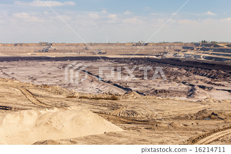 Opencast brown coal mine. Open pit. 16214711